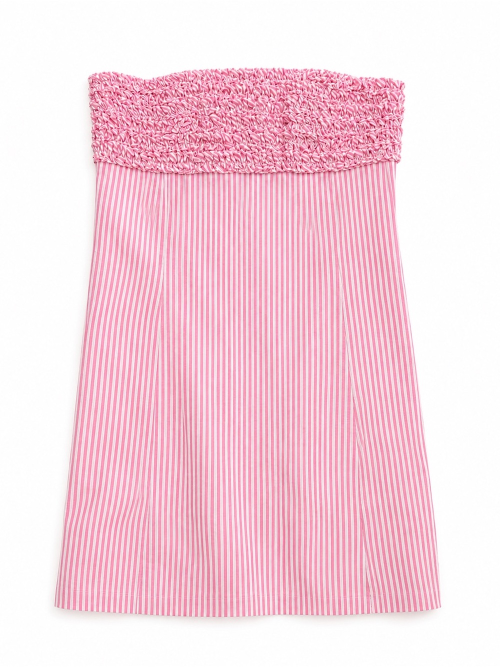 Lily Pulitzer pink pin stripe Strapless Smocked Top Dress Sz 4